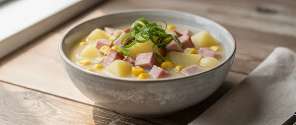 Cremige Schinken-Kartoffel-Suppe ohne Sahne