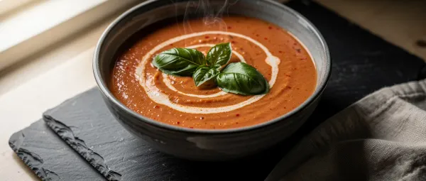 Würzige Tomatensuppe mit Kokosmilch