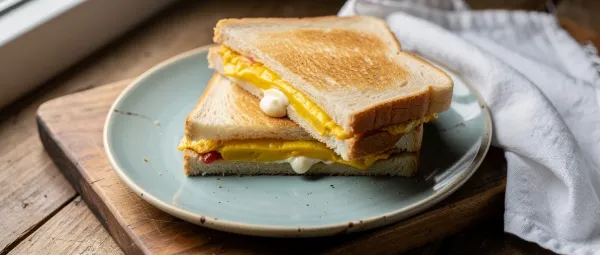 Gebratenes Ei-Sandwich