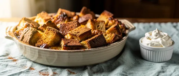 Omas Thanksgiving Brotpudding