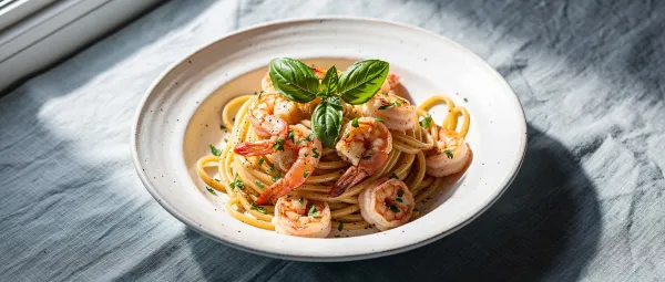 Linguine mit Garnelen in Zitronen-Pfeffer-Soße