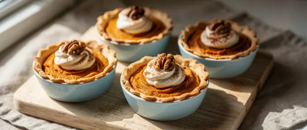 Mini Süßkartoffel-Kürbis-Törtchen