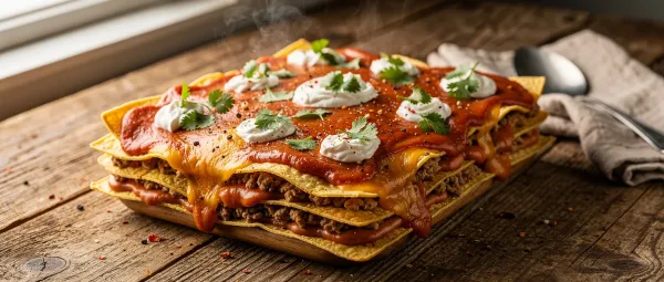 Leichte Mexikanische Lasagne