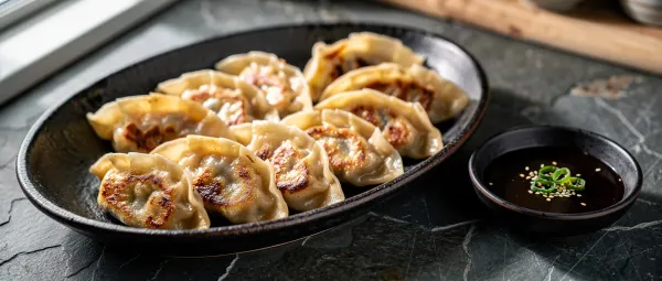 Knusprige Chinesische Teigtaschen mit Rindfleisch und Garnelen
