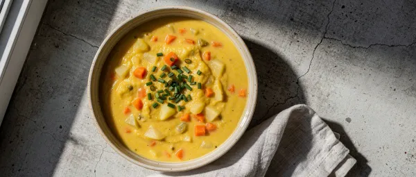 Gartengemüse-Käsesuppe