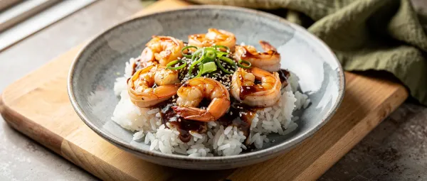Garnelen in Teriyaki-Sauce