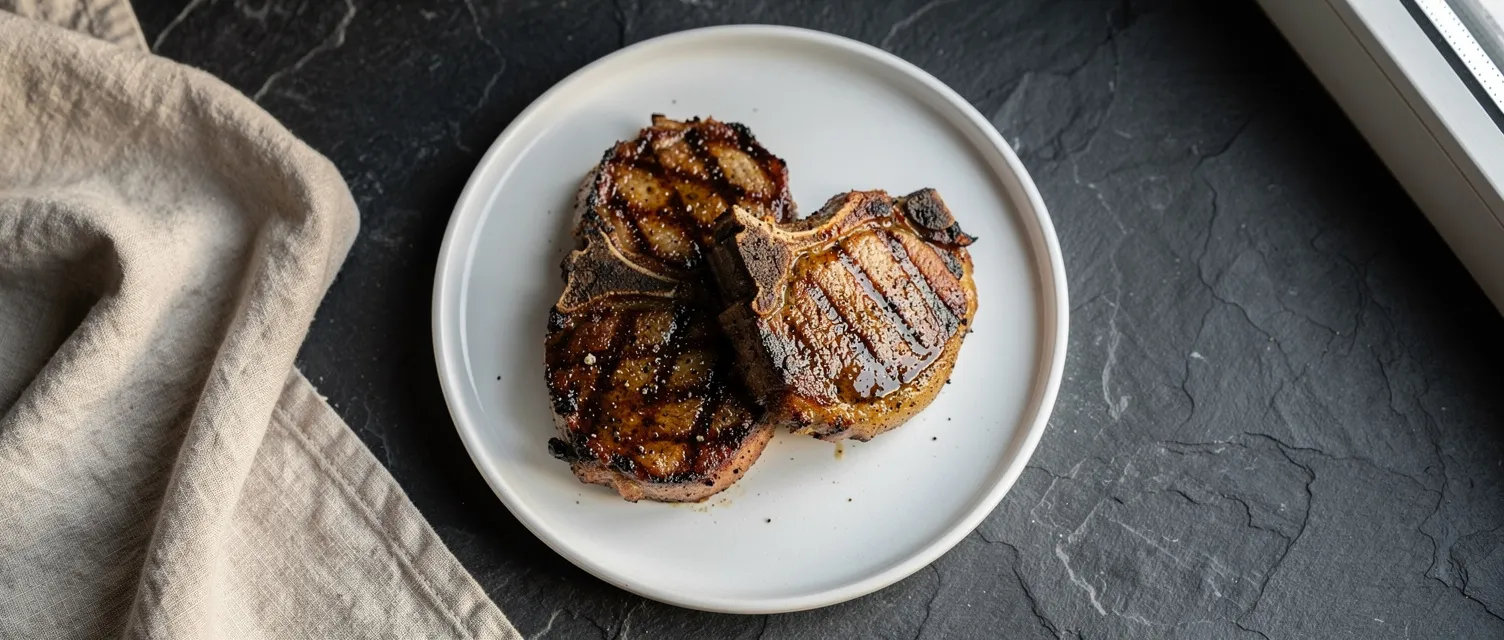 Senf-Schweinekoteletts vom Grill