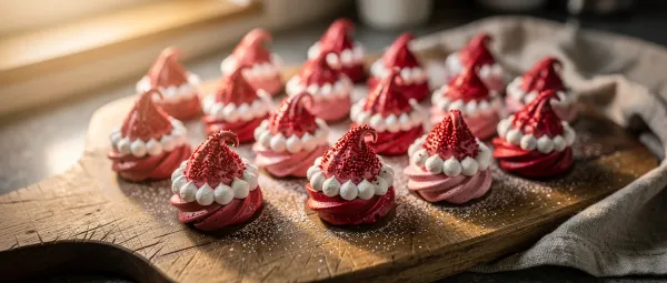 Weihnachtsmützen-Baisers
