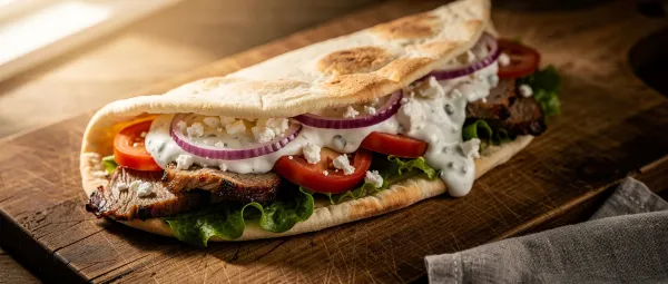 Traditionelle Gyros-Taschen