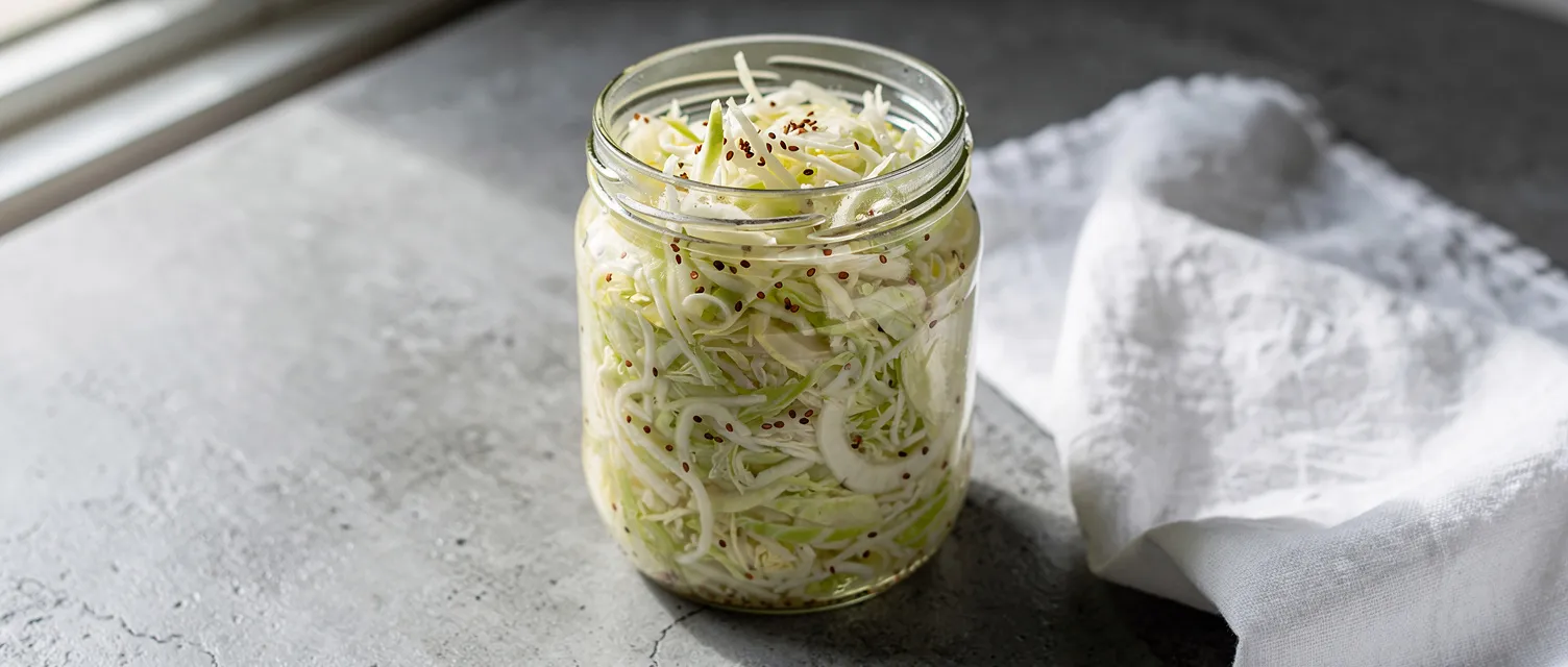 Hausgemachtes Fermentiertes Sauerkraut