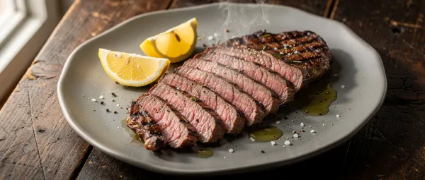 Zitronenmariniertes Rindersteak vom Grill