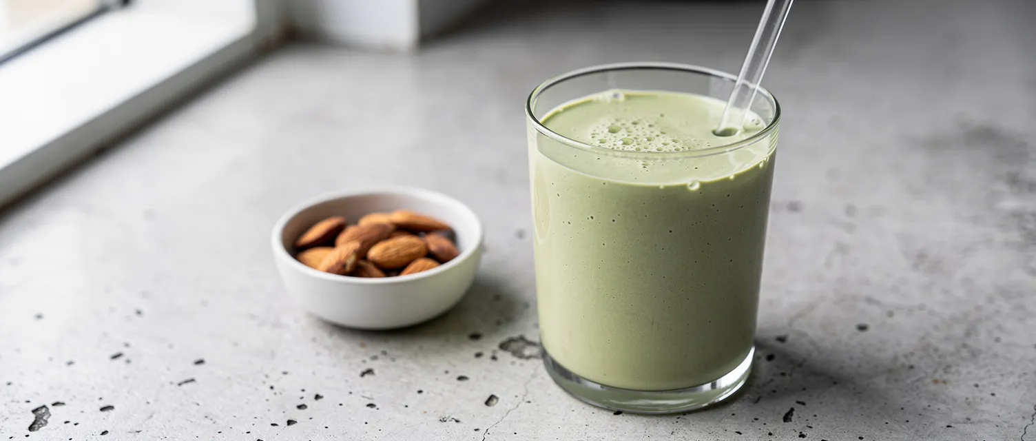 Grüner Bananen-Erdnussbutter-Smoothie