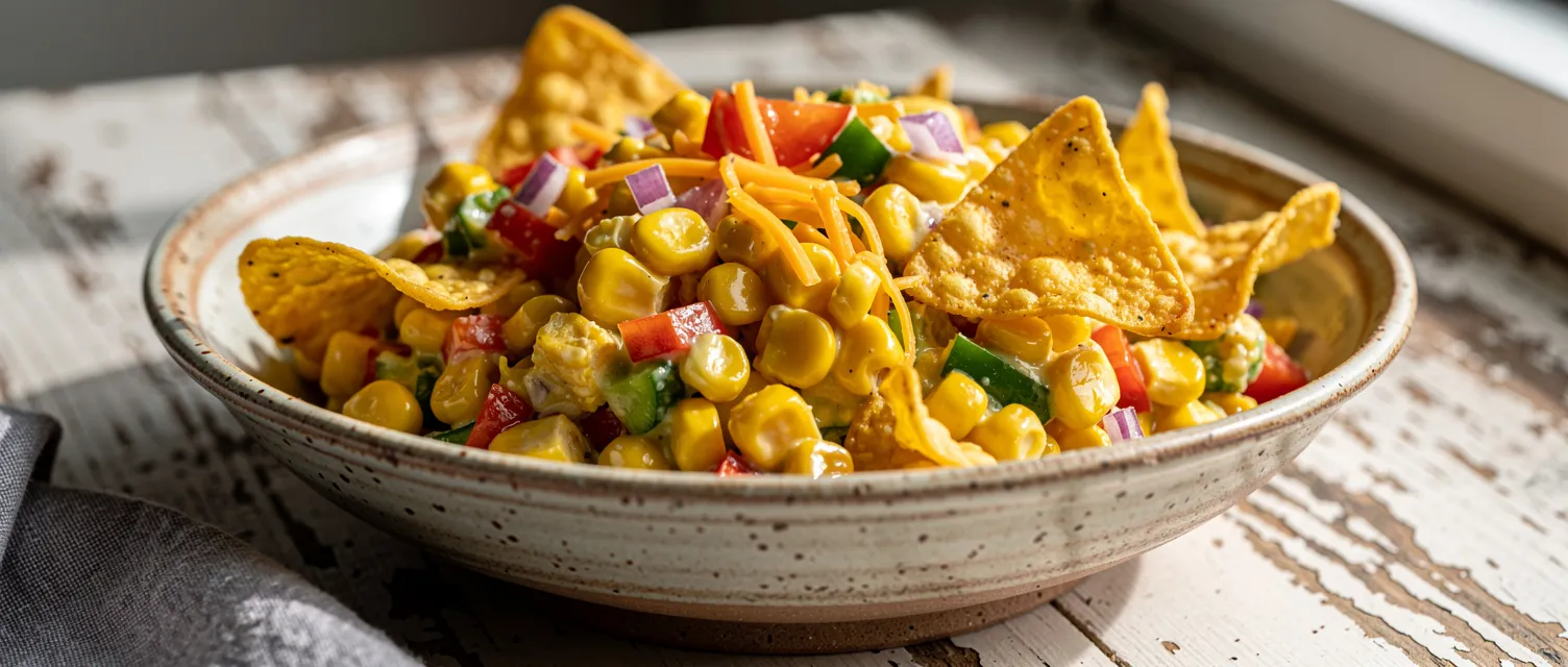 Knuspriger Maissalat mit Käse
