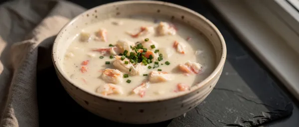 Köstliche Rahm-Krabben-Suppe