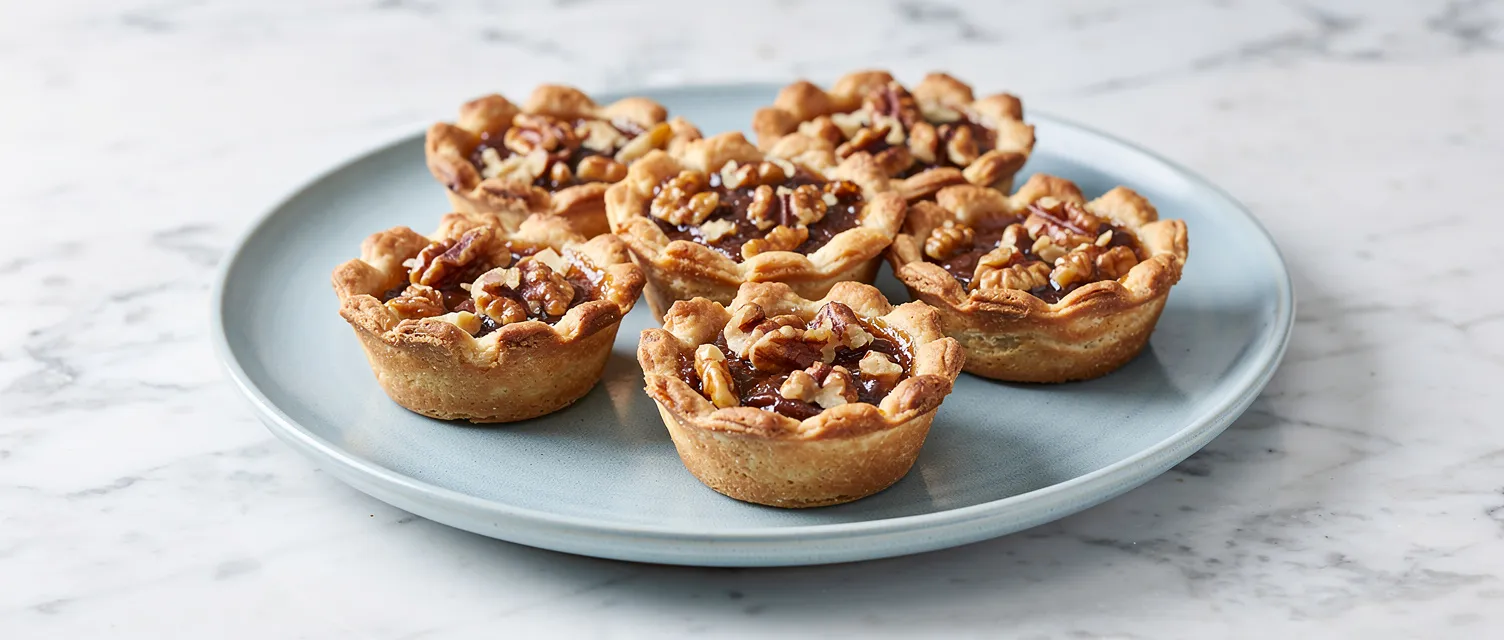 Amische Butter-Törtchen mit Nussfüllung