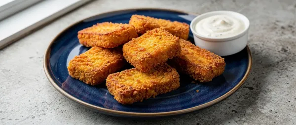 Gebackene Tofu-Nuggets mit Ranch-Panade