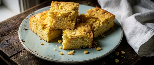 Buttermilch-Maisbrot mit Speck und Mais