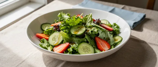 Einfacher und schneller Erdbeer-Sommersalat