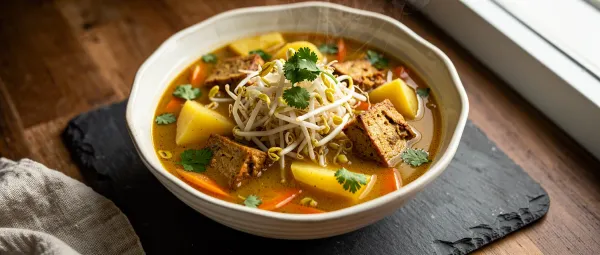 Vietnamesische vegetarische Currysuppe