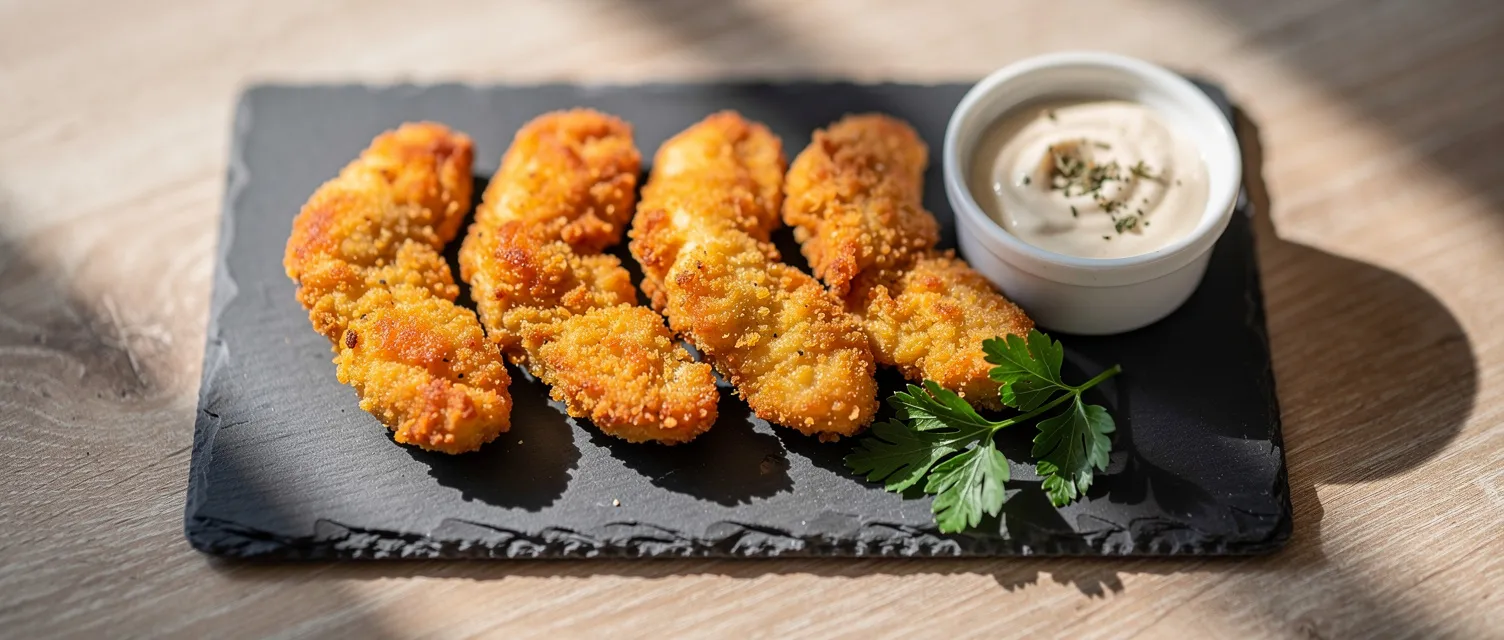 Knusprige Hähnchenstreifen aus der Heißluftfritteuse