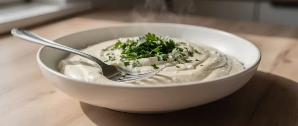 Hüttenkäse-Alfredo-Soße