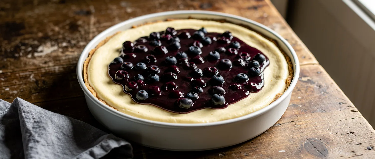 Heidelbeer-Mürbeteig-Käsekuchen
